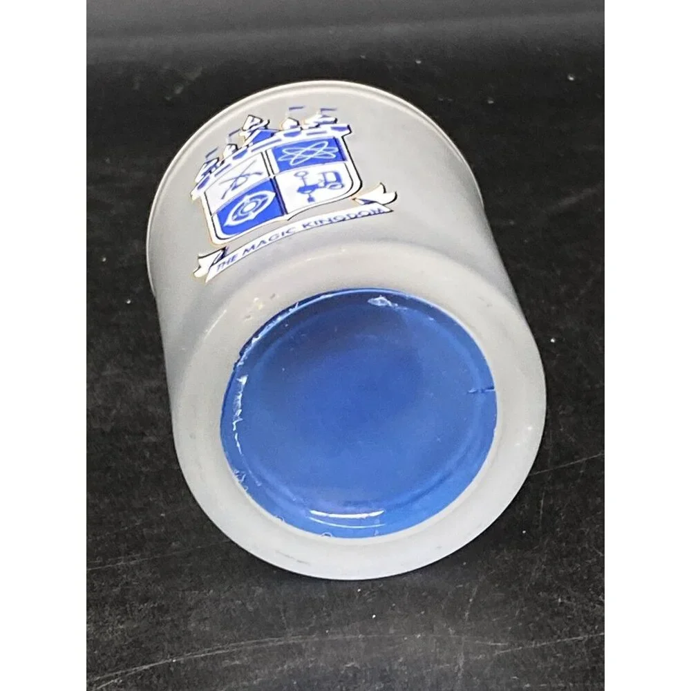 Disney The Magic Kingdom Frosted Shot Glass Frontier Tomorrow Land Older Logo